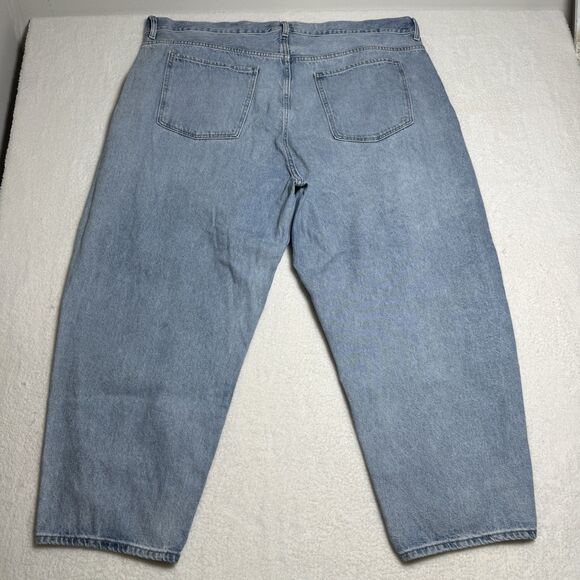 Old Navy Womens Extra High Rise Balloon Jeans Size 24 Light Wash Y2K Baggy - Picture 4 of 8